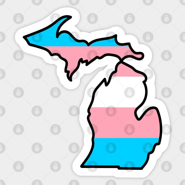 Michigan Transgender Flag Sticker by Jessimk